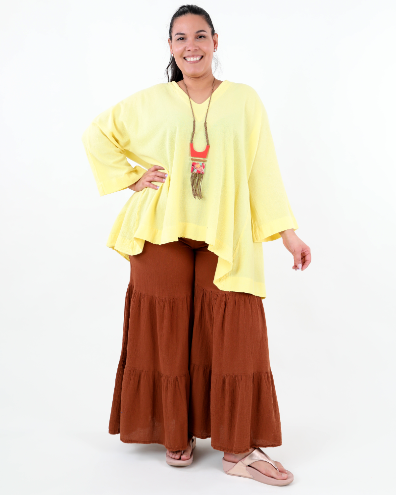 100% cotton Breeze pants brown - Oh my Gauze!