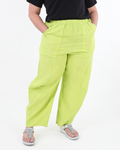 Loose-fitting linen pants Light Green - Marie la Lune