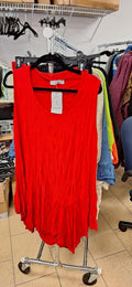 Crumpled Tunic Red