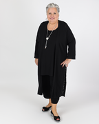 Light Viscose Nylon Cover-Up black - Joseph Ribkoff