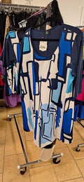 Graphic Bleu Dress Nacelle - G!Ozé