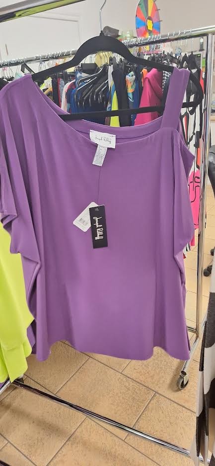 Asymmetrical Top Purple - Joseph Ribkoff