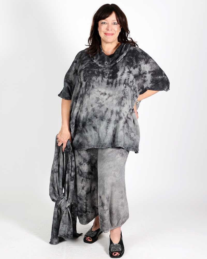 Pantalon Coraire Noir Délavé - Oh my Gauze!