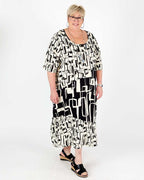 Black and White Dress Nectarine - G!Ozé