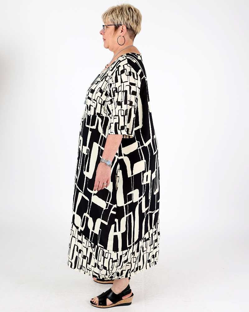 Black and White Dress Nectarine - G!Ozé