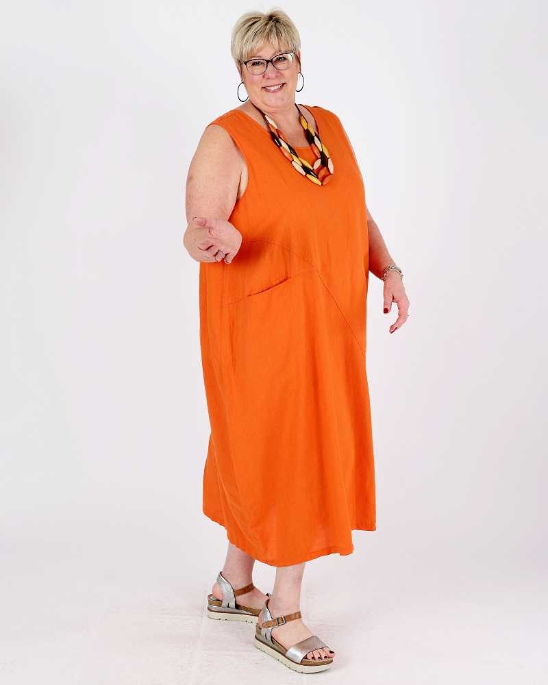 Niac Orange Dress - G!Ozé