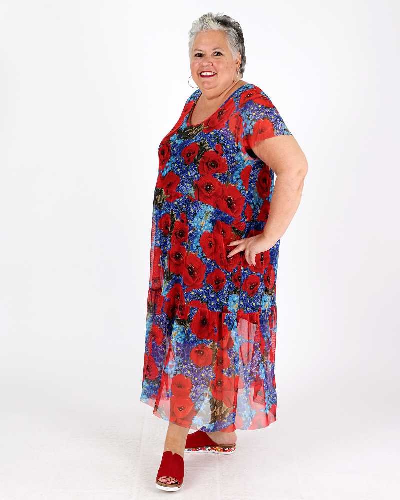 Mesh Dress Coquelicot - Maloka