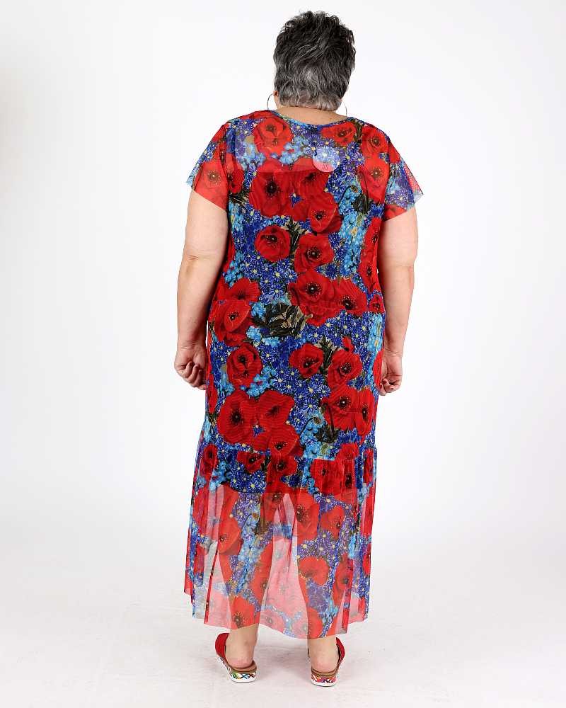 Coquelicot Mesh Dress - Maloka