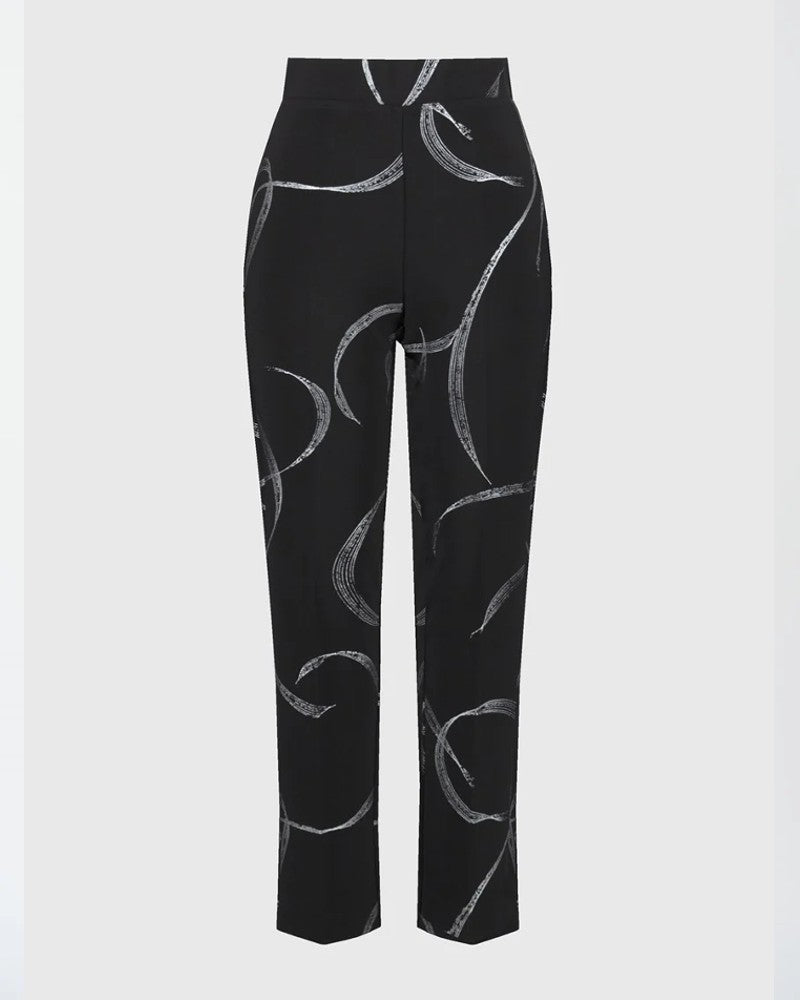 Silky Knit Abstract Print Pull-On Pants - Joseph Ribkoff