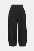Silky knit pant with navy shaping waistband - Joseph Ribkoff