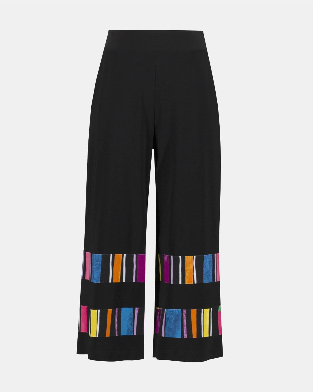 Silky Knit Stripe Print Culotte Pants - Joseph Ribkoff