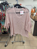 Powder pink kiwi sweater - Marie la Lune