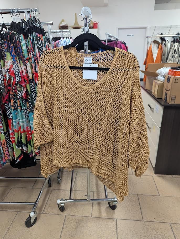 camel kiwi sweater - Marie la Lune