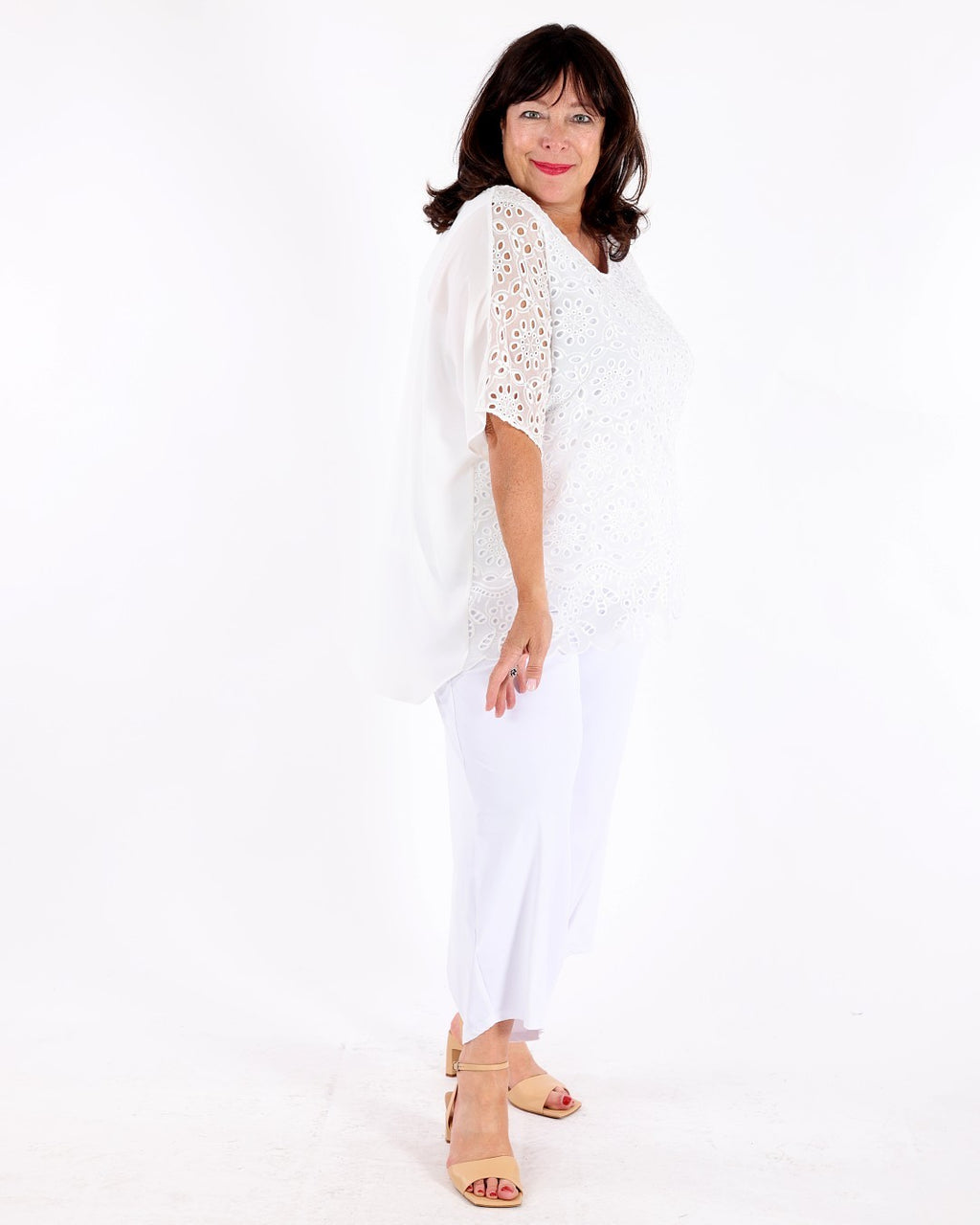 Embroidered Georgette Boxy Top - Joseph Ribkoff