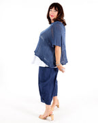 Navy Blue Pants Noggia - G!Ozé
