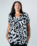 Draped Top- Black LABB