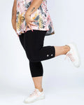 Legging Capri 2 Boutons - Black LABB