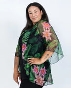 Tropical Fern Criss Cross Overlay - Black LABB