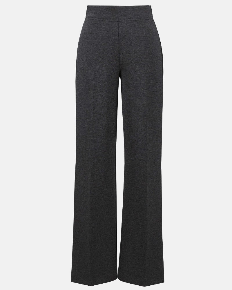 Pantalon large à enfiler en jersey scuba gris - Joseph Ribkoff