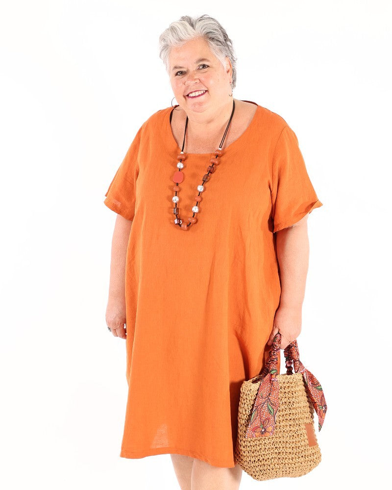 Orange Roman Dress - G!Ozé