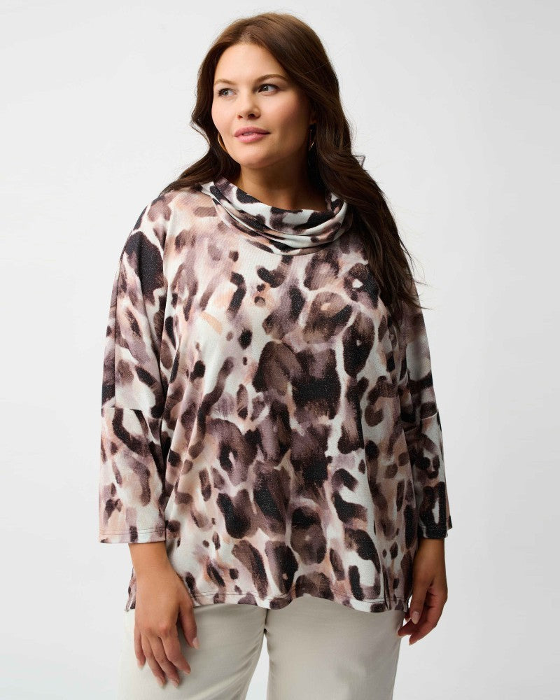 Sweater Knit Animal Print Tunic - Joseph Ribkoff
