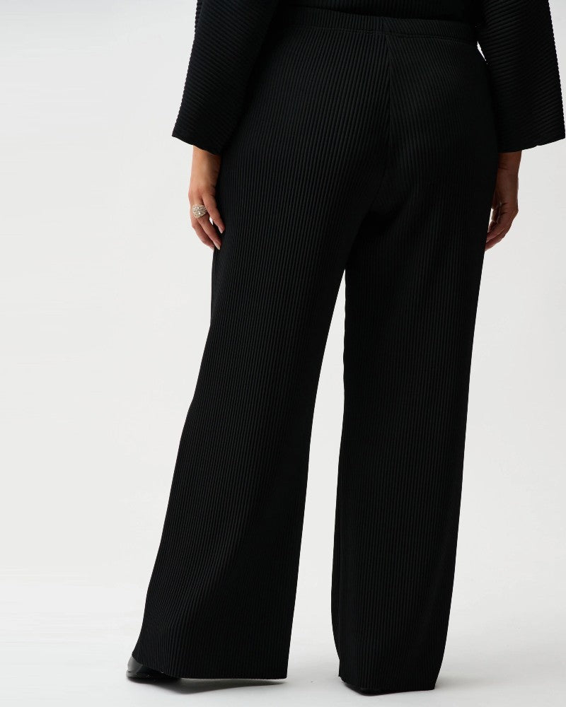 Pleated Scuba Crepe Wide-Leg Pants - Joseph Ribkoff