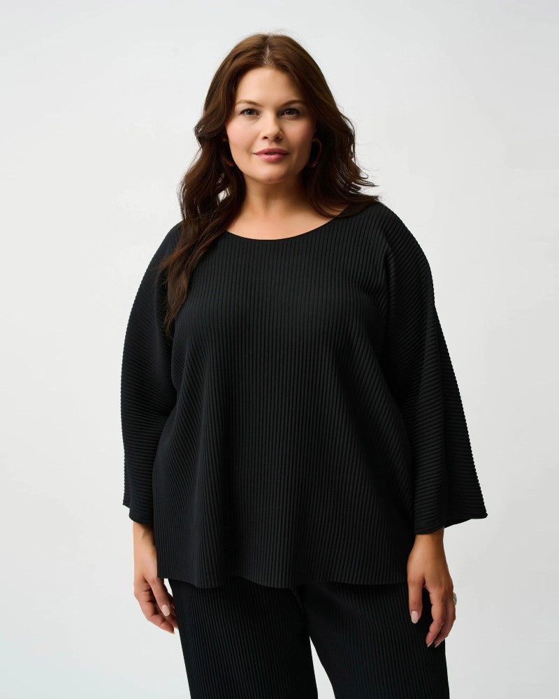 Pleated Scuba Crepe Boxy Top - Joseph Ribkoff