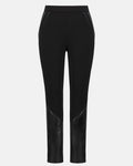 Heavy Knit and Leatherette Pull-On Legging - Joseph Ribkoff