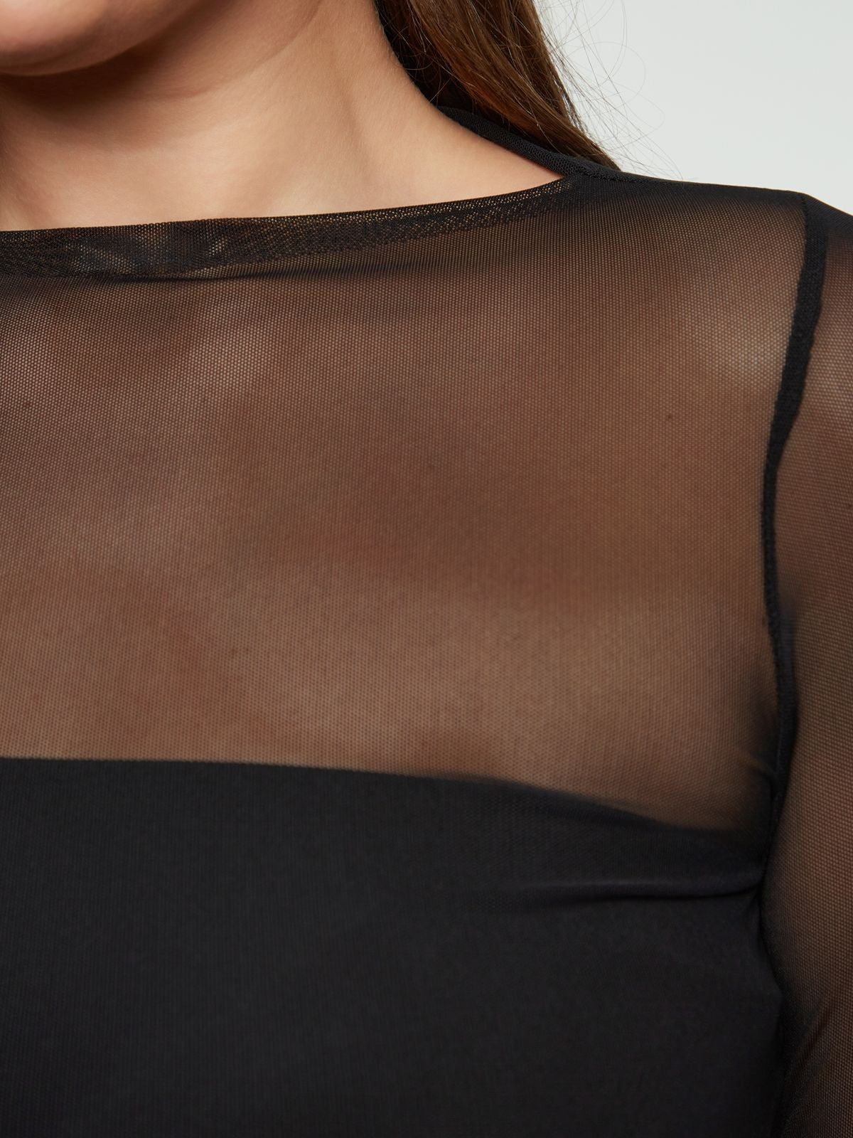 Black fishnet top - Mat