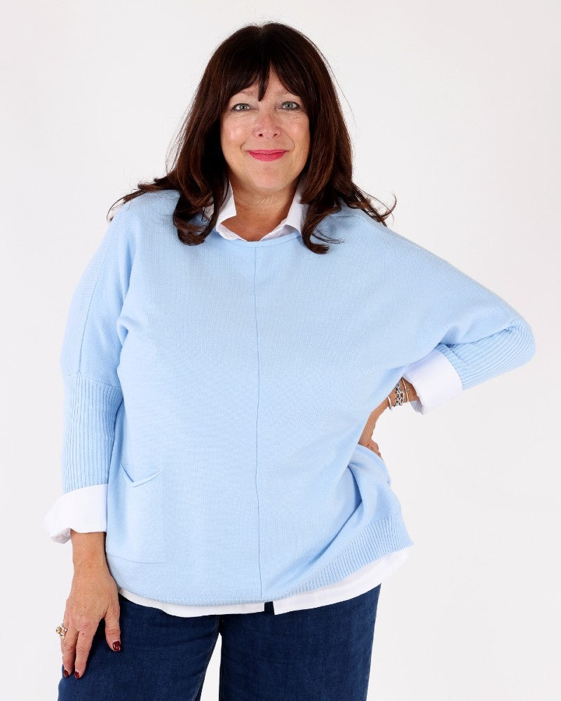 Sky blue Cedar sweater - Marie la Lune