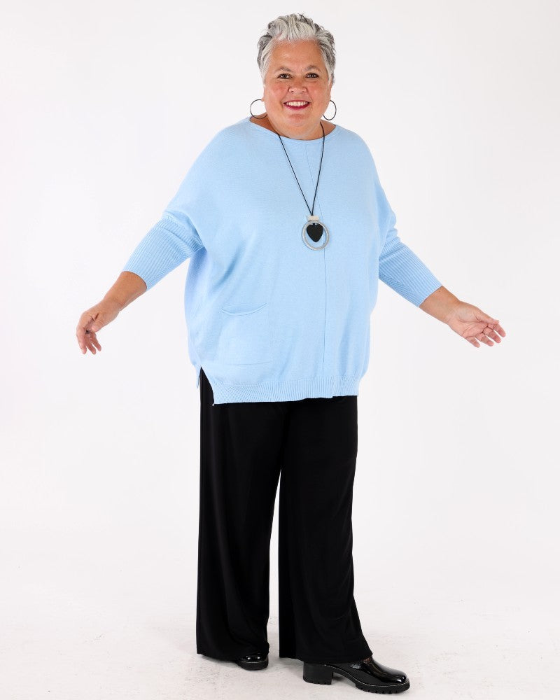 Sky blue Cedar sweater - Marie la Lune