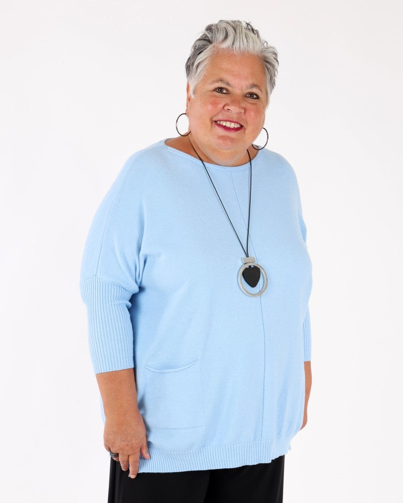 Sky blue Cedar sweater - Marie la Lune