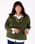 Khaki Cistus sweater - Dull