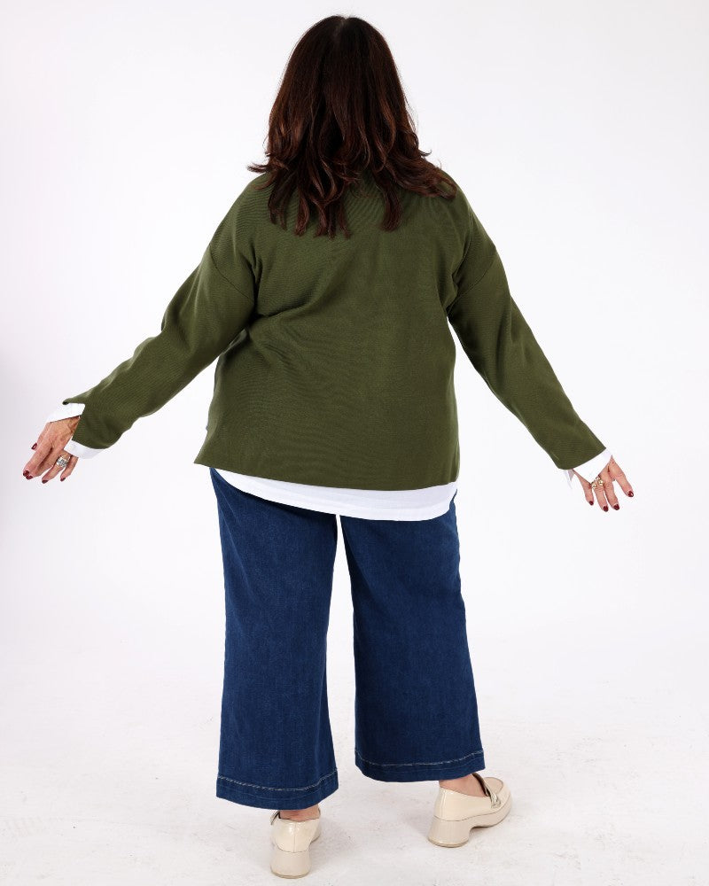 Khaki Cistus sweater - Mat