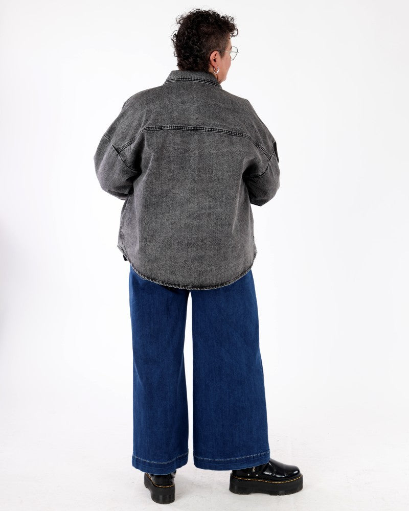Grey denim jacket - Mat