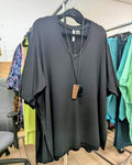 Black V-Neck Jersey Tunic - Joseph Ribkoff