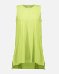 Sleeveless straight jersey tunic with rounded neckline in melon green - Joseph Ribkoff
