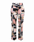 Silky knit pull-on straight leg pants with abstract print - Joseph Ribkoff