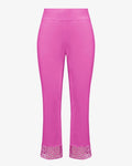 Pantalon court Millennium à enfiler avec détail en guipure rose sorbet – Joseph Ribkoff
