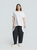 Short-sleeved cotton and poplin T-shirt – Mat