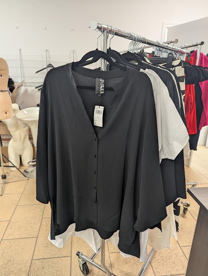Chemise élégante Kyra noire – Mat