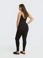 Black Basic viscose leggings -  Mat