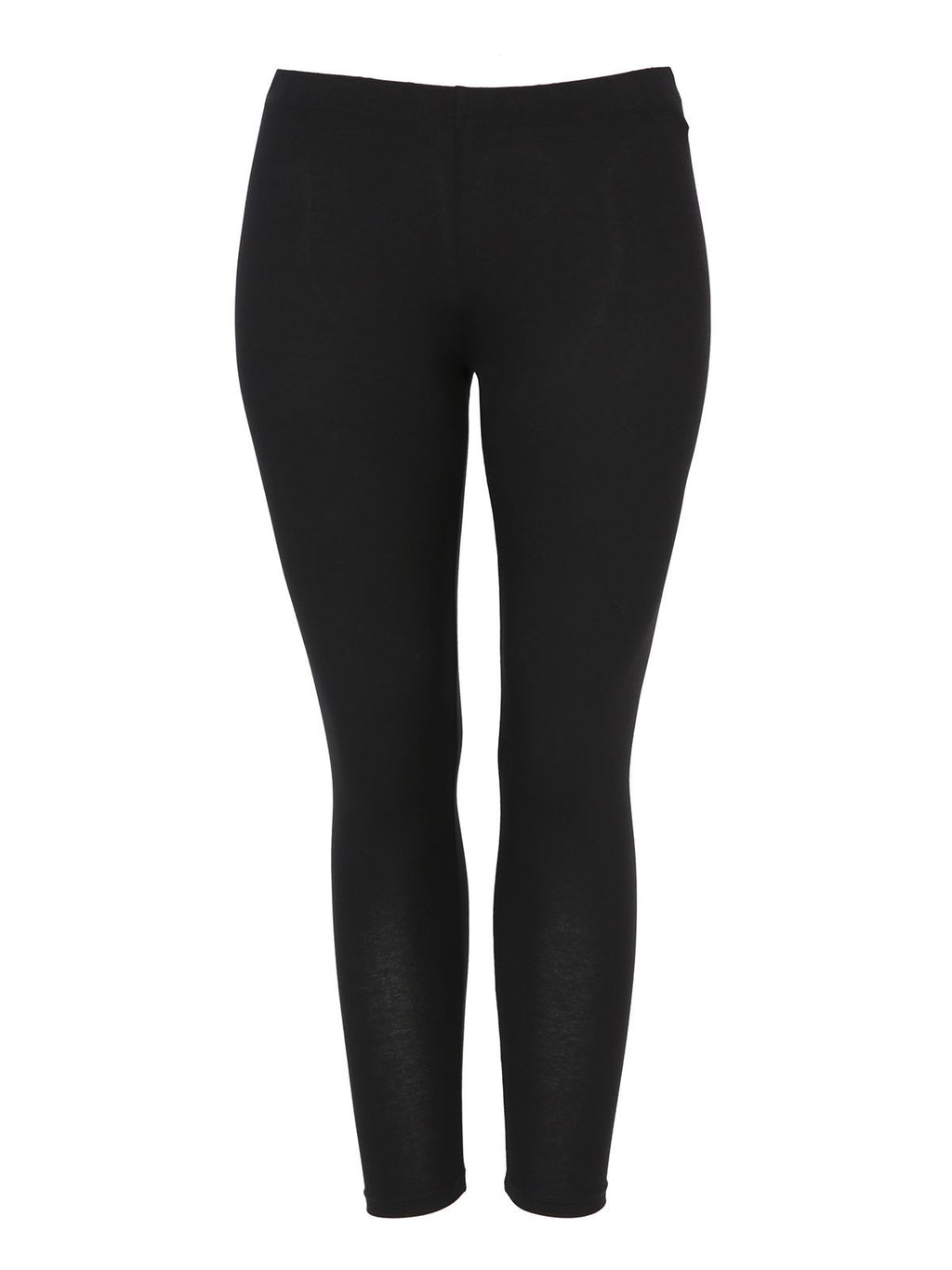 Black Basic viscose leggings -  Mat