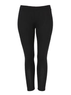 Black Basic viscose leggings -  Mat
