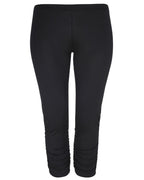 Navy Blue Basic cropped leggings -Mat