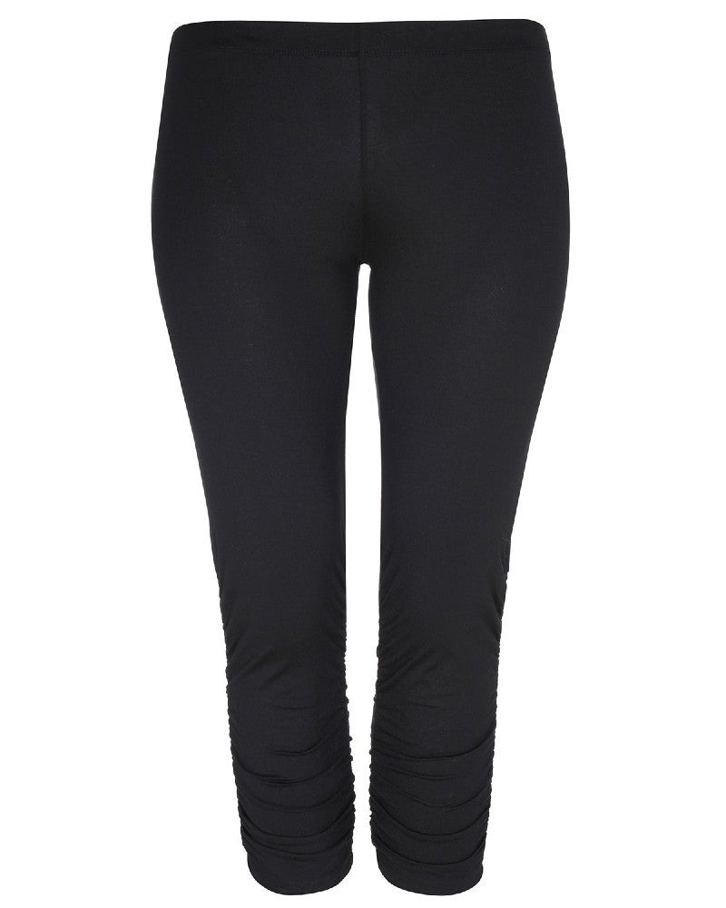 Navy Blue Basic cropped leggings -Mat
