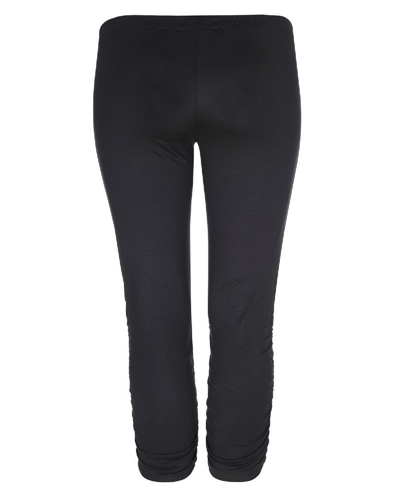 Navy Blue Basic cropped leggings -Mat