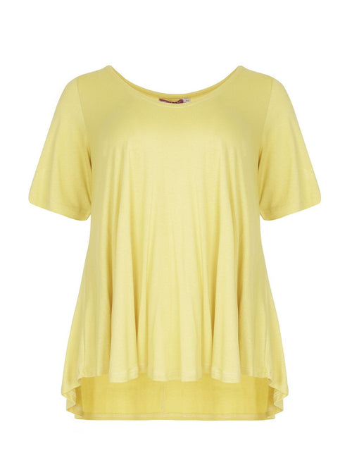 Basic curve hem yellow top - Mat