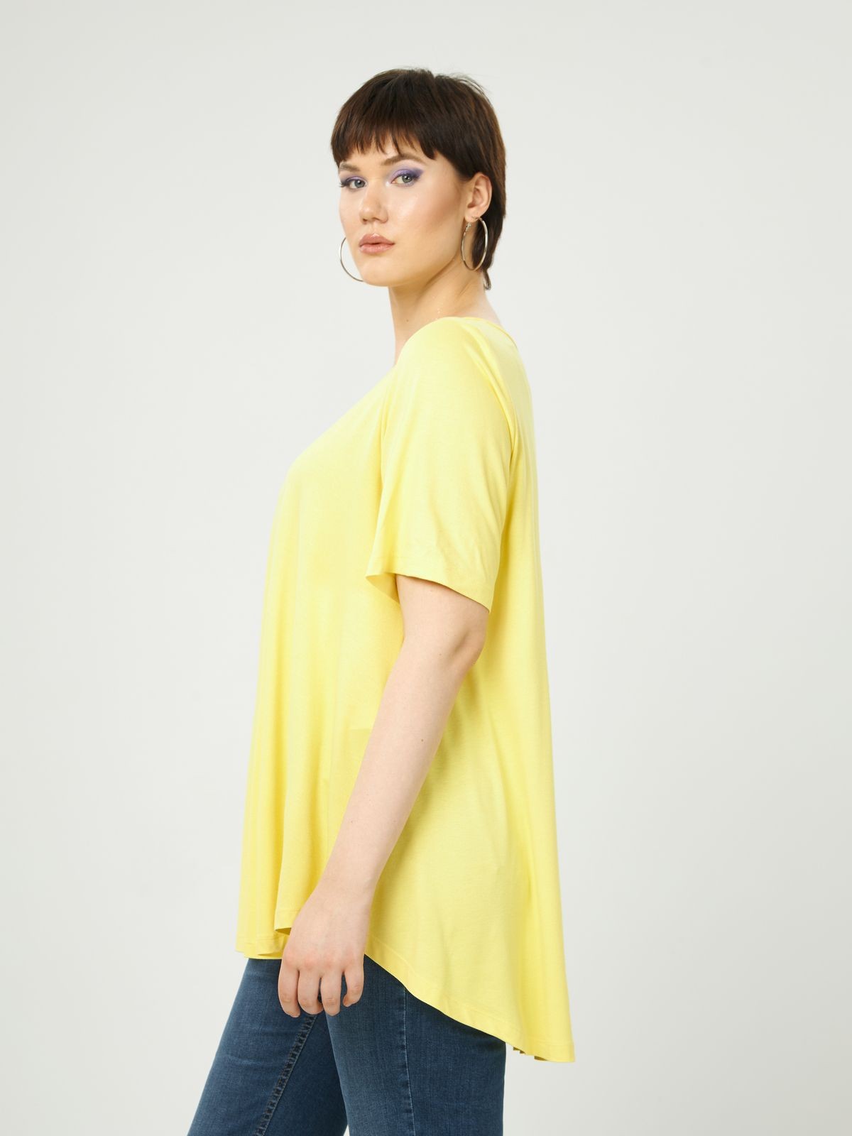Basic curve hem yellow top - Matt