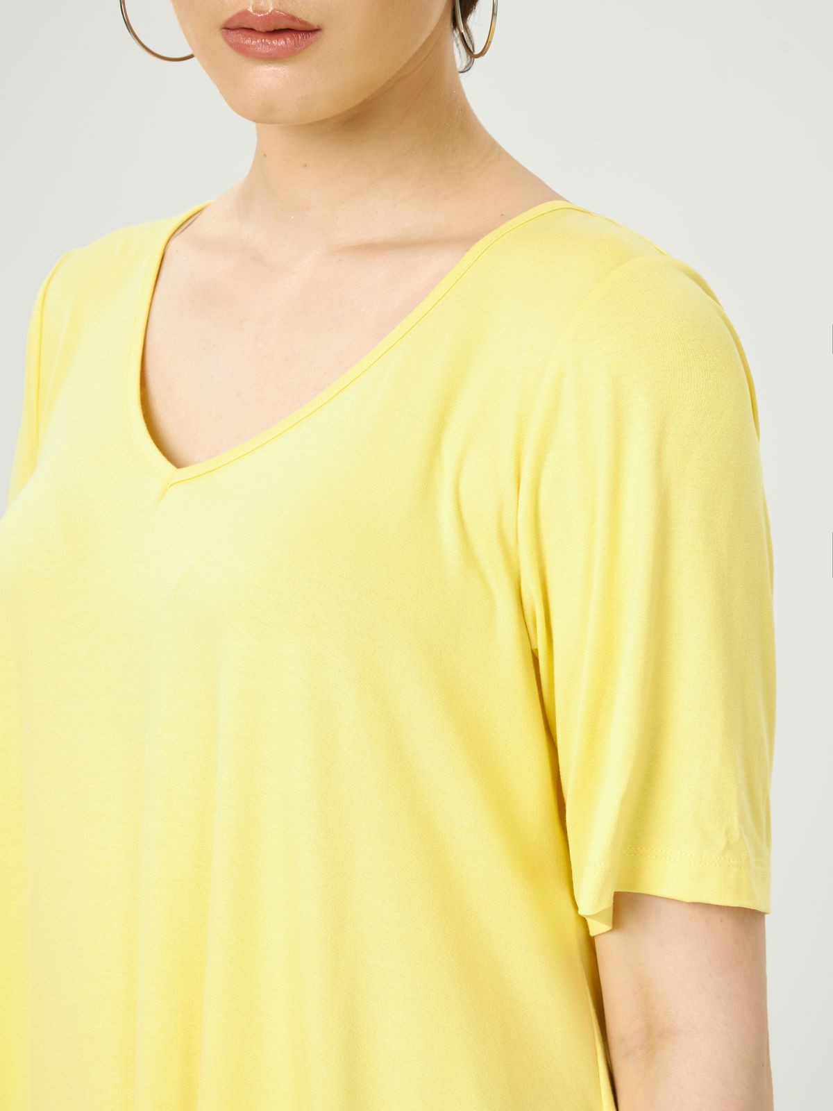Basic curve hem yellow top - Matt